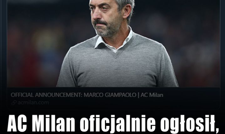 OFICJALNIE! AC Milan zwolnił trenera!